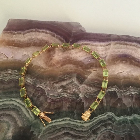 10k PERIDOT BRACELET - Picture 3 of 6
